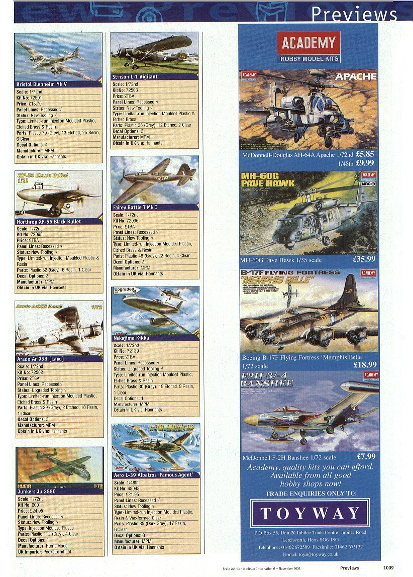 Scale Aviation Modeller International 2001-11